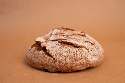 freshly baked bread on Brown craft paper