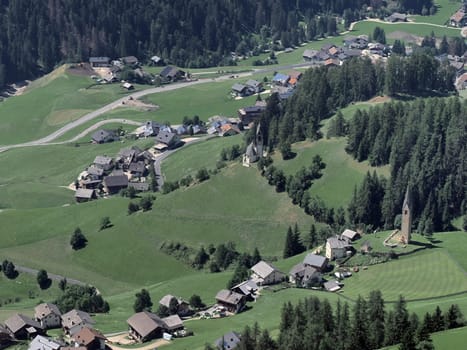 dolomites mountains badia valley view panorama landscape