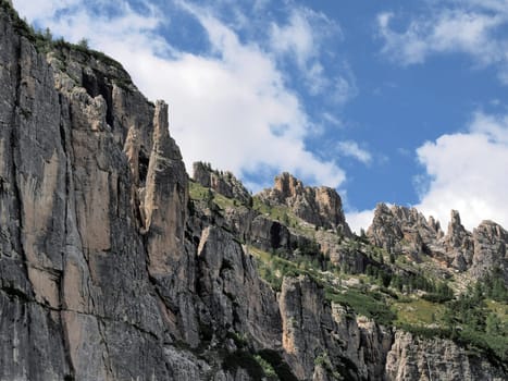 dolomites mountains valley view panorama landscape