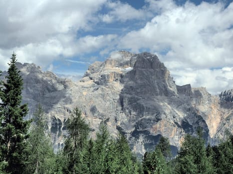 dolomites mountains valley view panorama landscape