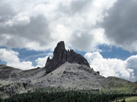 dolomites mountains valley view panorama landscape