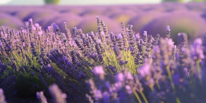 Rows Of Amazing Lavender Fields Growing