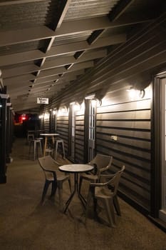 AXEDALE, AUSTRALIA - SEPTEMBER 24: Historic Victorian architecture of the Axedale Tavern on a warm spring evening in Axedale, Victoria, Australia in 2023