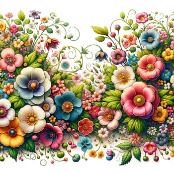 Springtime Splendor: Artistic Flowers Frame