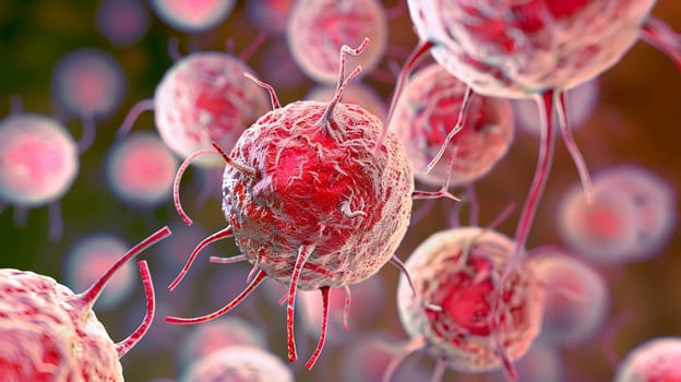 Close-up visualization of streptococcal bacteria, representing common medical challenges and microbiology concepts