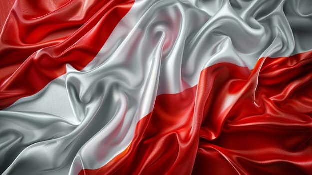 Silken texture representing Austria flag, elegance, pride, smooth, wavy pattern symbolizes patriotism, culture.