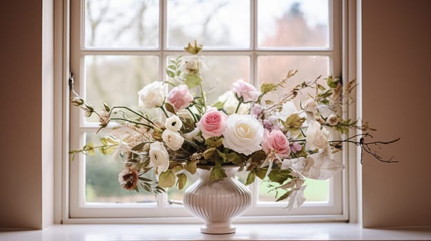 Beautiful bouquet of flowers in a vase. Floral arrangement