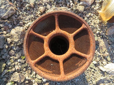 Rusty Old Filter at Abandoned Mine Site in Arizona Desert. High quality photo