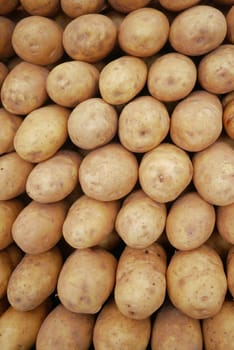 Close up of slice of raw potato in a bowl ,