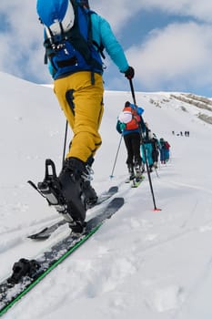 A close-up of a climber's well-worn gear reveals the story of countless adventures and prepares for one more daring ascent.