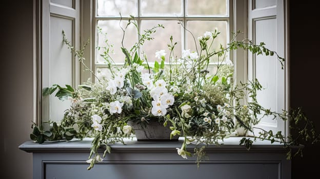 Beautiful bouquet of flowers in a vase. Floral arrangement