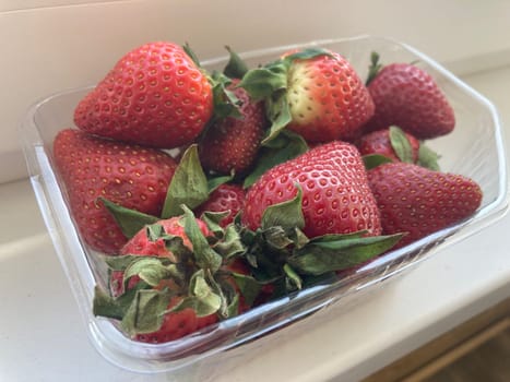 Fresh spring strawberries in a the bowl