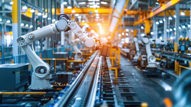 Electronics manufacturing process in a factory AI