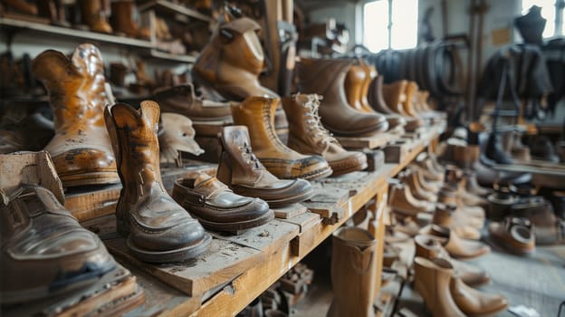 Work of the shoe production workshop AI