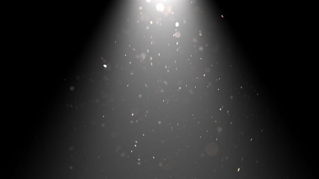 Volumetric light with dust. Computer generated 3d render