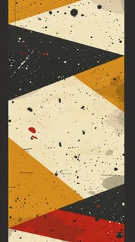 A picture of a painting with abstract shapes and colors