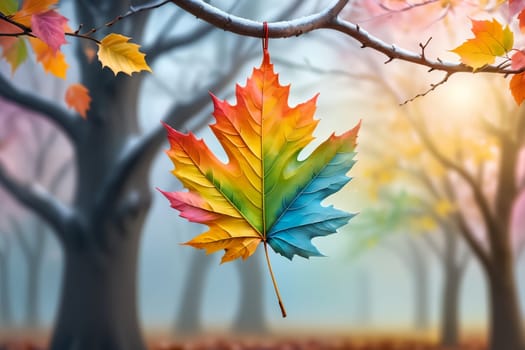 colorful bright foliage in pastel colors .