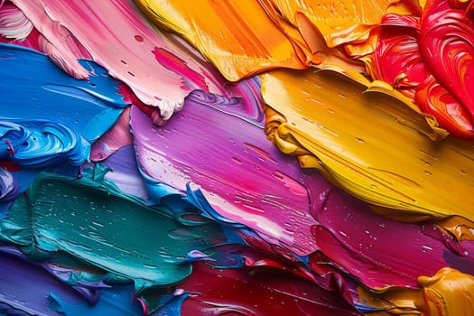 Vibrant Abstract Colorful Paint Swirls and Textures, Artistic Fluid Acrylic Background