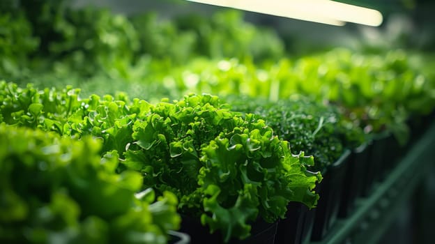 Hydroponic Lettuce Growing, Fresh Organic Greens for Sustainable Agriculture