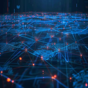 An abstract digital map.The concept of a global network and data exchange. High quality illustration