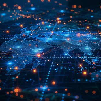 An abstract digital map.The concept of a global network and data exchange. High quality illustration