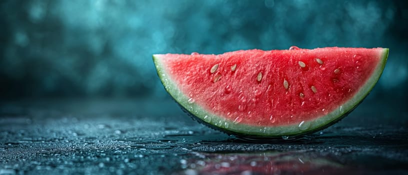 Ripe juicy watermelon on a texture background. Selective soft focus.