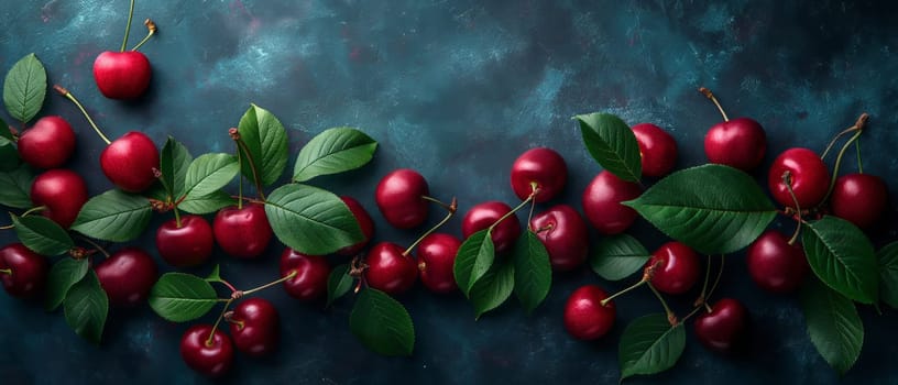 Ripe cherry on vintage background. Selective soft focus.