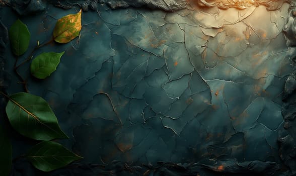 Green texture background with leaves full frame. Selective soft focus.