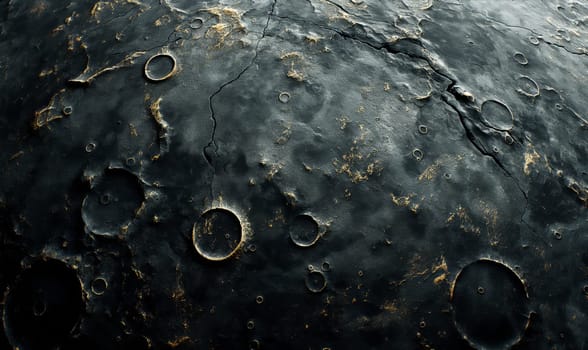 Texture black background in planet texture style. Selective soft focus.