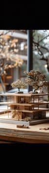 Spacious Architecture Firm with Models and Drafts in Motion, The blur of creative materials and focused architects suggests design and vision coming to life.