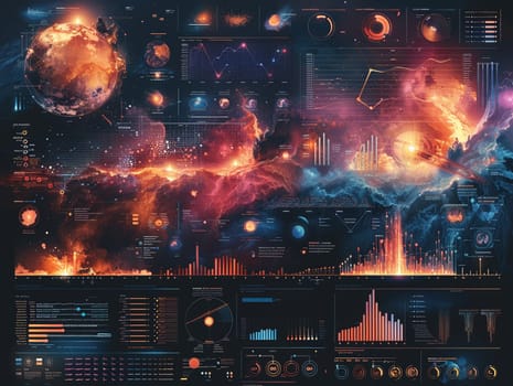 Pixelated Diagrams of Scientific Concepts for Learning, Theories and data blur into educational pixels, science simplified to its digital essence.