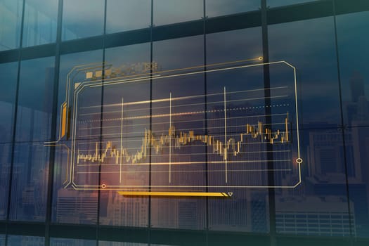 Global data charts in gold. Finance elements charts.