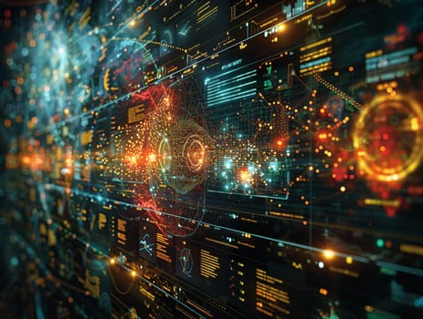 Pixelated Diagrams of Scientific Concepts for Learning, Theories and data blur into educational pixels, science simplified to its digital essence.