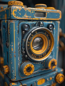 Close-up of a vintage camera, capturing the essence of photography