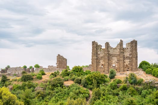 The Ancient City of Aspendos in Antalya Serik on a sunny day