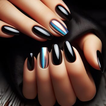 Modern manicure Shimmering Gradient. Generate. High quality photo