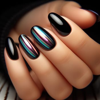 Modern manicure Shimmering Gradient. Generate. High quality photo