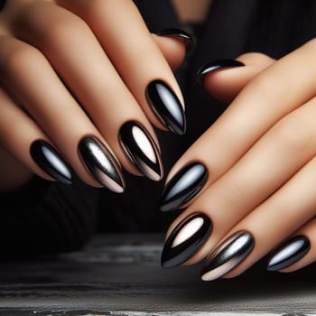 Modern manicure Shimmering Gradient. Generate. High quality photo