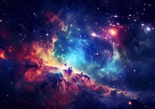 High definition star field, colorful night sky space. Nebula and galaxies in space. Astronomy concept background. Universe filled with stars, nebula and galaxy