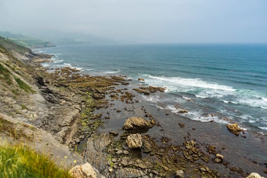 Atlantic rocky coast before a storm