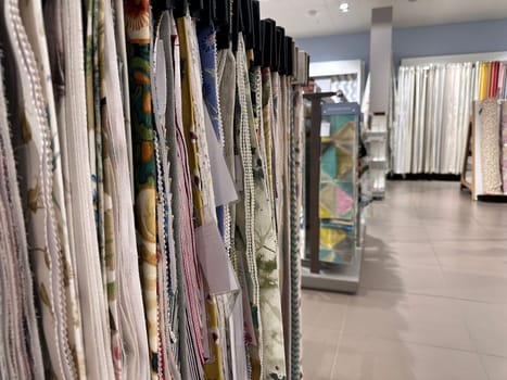 Samples of fabric sold at department store