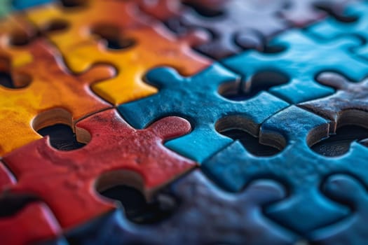 A multi-colored puzzle. Autism Recognition Day. The Art of Studying Autism.