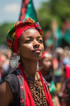 The concept of human trafficking. Portrait of people from the time of slavery. Abolition of Slavery Day in the United States.