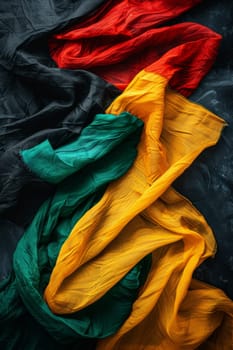 Background in African colors, yellow, green, red and black . Background symbolizing the abolition of slavery in the USA.