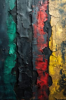 Background in African colors, yellow, green, red and black . Background symbolizing the abolition of slavery in the USA.