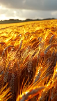 A Gentle Breeze Through a Field of Golden Barley, The subtle sway of crops blurring in the wind, a testament to growth and nourishment.