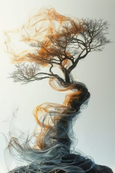 A stylized tree drawn in black pencil on a white background.