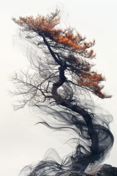 A stylized tree drawn in black pencil on a white background.