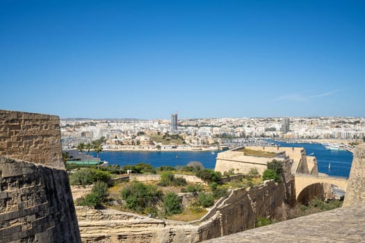 Valletta, Malta, April 03, 2024. panoramic view of the city from the St. John bastion