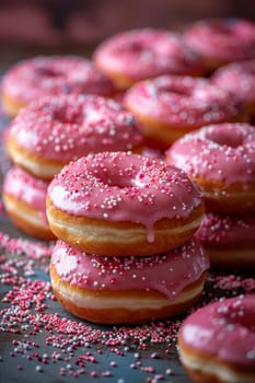 A set of donuts lying on a table. National Doughnut Day.